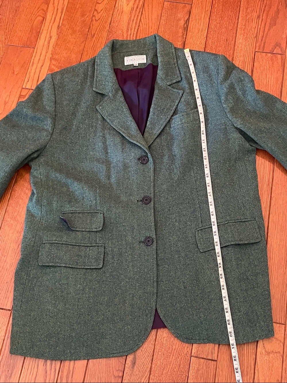 Vintage 70s Saks Fifth Avenue Lambswool Blazer Classic Academia 16W - Picture 6 of 8